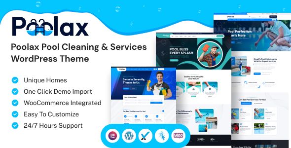 Poolax – Pool Cleaning Services WordPress Theme