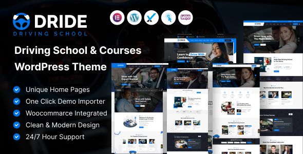 Dride – Driving School Courses WordPress Theme