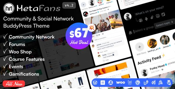 MetaFans – Community Social Network BuddyPress Theme
