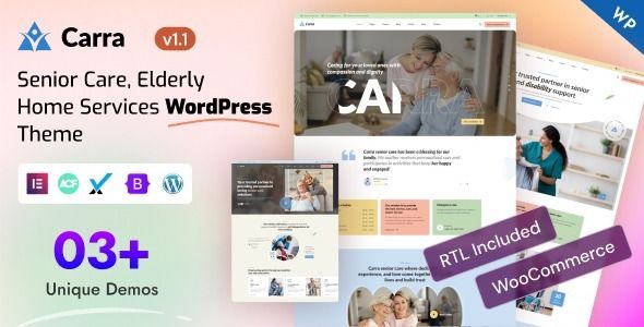 Carra – Senior Care Elderly Home Services WordPress Theme