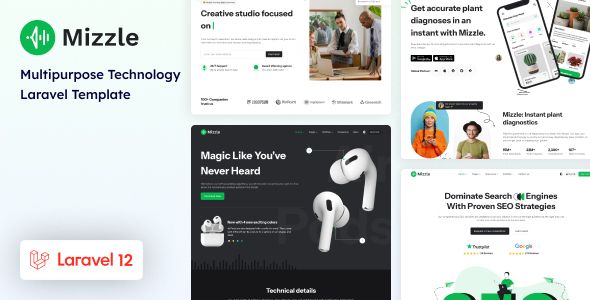 Mizzle – Laravel Technology and Corporate Template