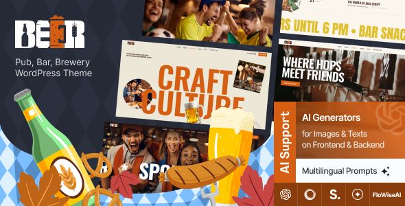 Beer – Pub, Bar/ Brewery WordPress Theme