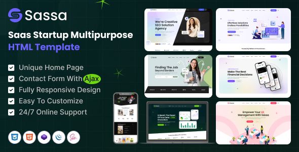 Sassa – Sass Startup Multipurpose HTML Template