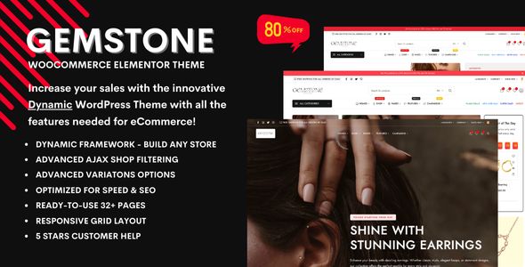 Gemstone - Jewellery Store eCommerce WooCommerce Theme
