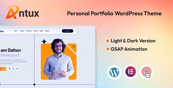 Antux – Personal Portfolio WordPress Theme