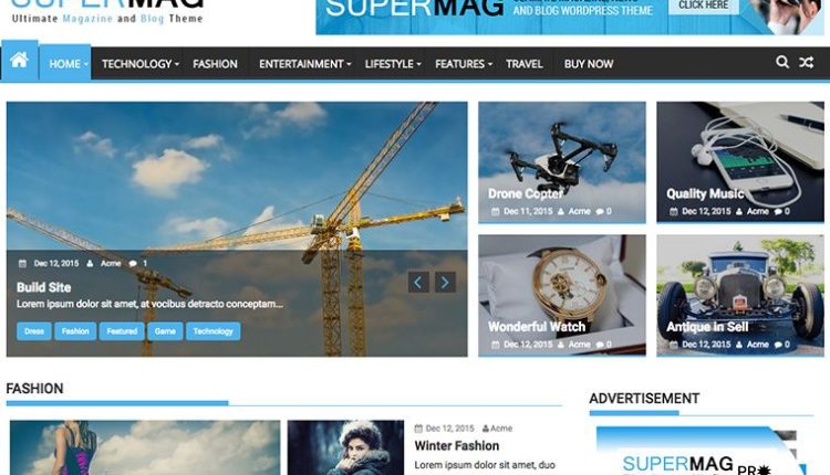SuperMagPro – Premium, Ultimate Magazine, News and Blog WordPress Themes