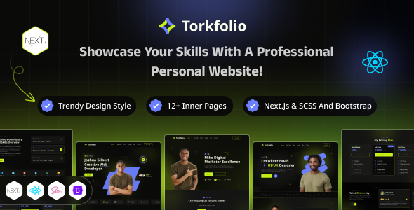 Torkfolio – Creative Portfolio & Resume Next.js Template | Digital CV Builder