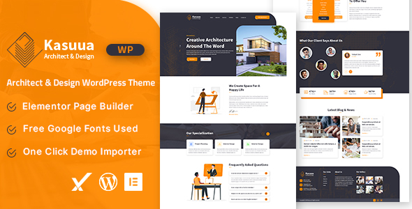 Kasuua Architect WordPress Theme Preview