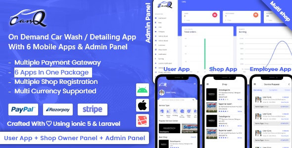 saas - On Demand Car Wash Service Booking App - CarQ