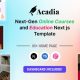 Acadia – University & Online Course React Next js Template