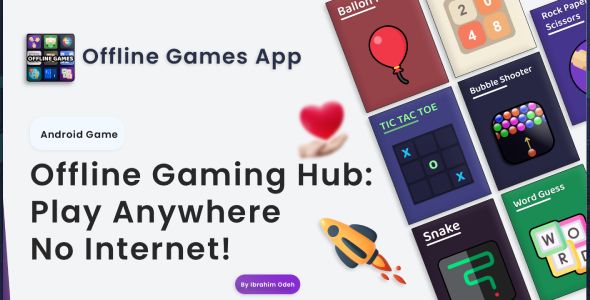22 Offline Games in one app - Complete Android Source Code