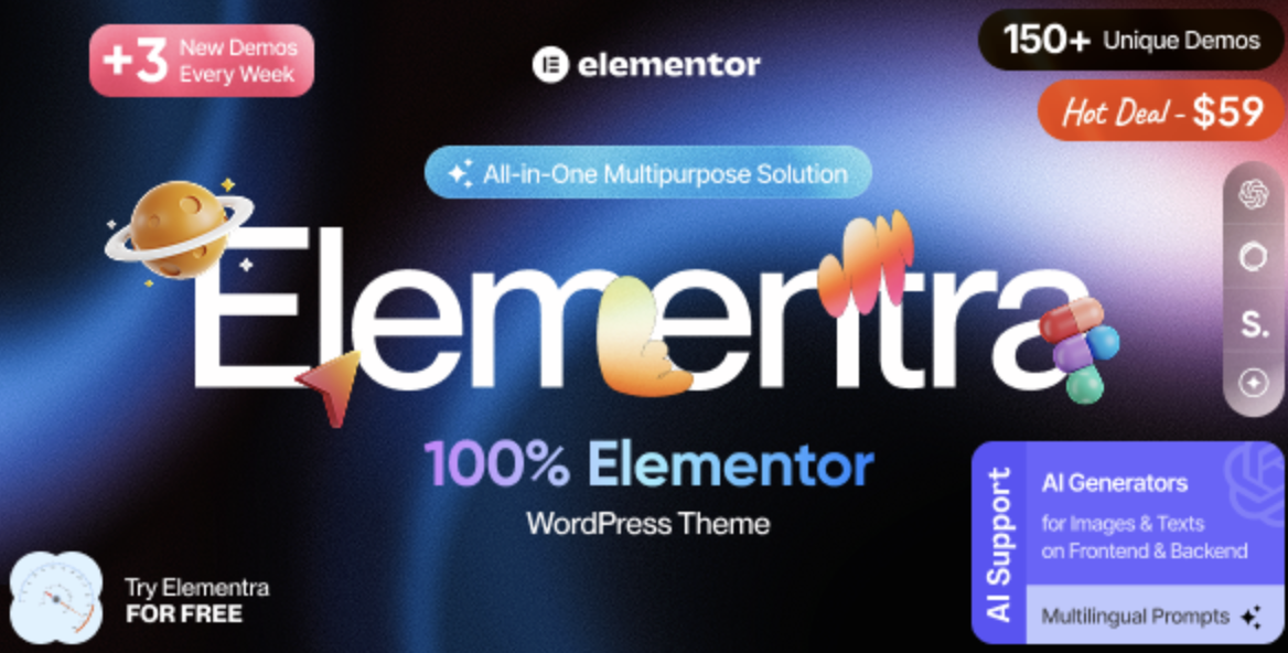 Elementra - 100% Elementor WordPress Theme