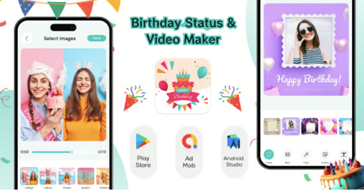 Birthday Status & Video Maker - Birthday Wishes - Age Calculator - Greeting Cards - Reminder