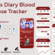 Diabetes Diary – Blood Glucose – Blood Sugar Diary Tracker – Blood Glucose Tracker – Diabetes Track