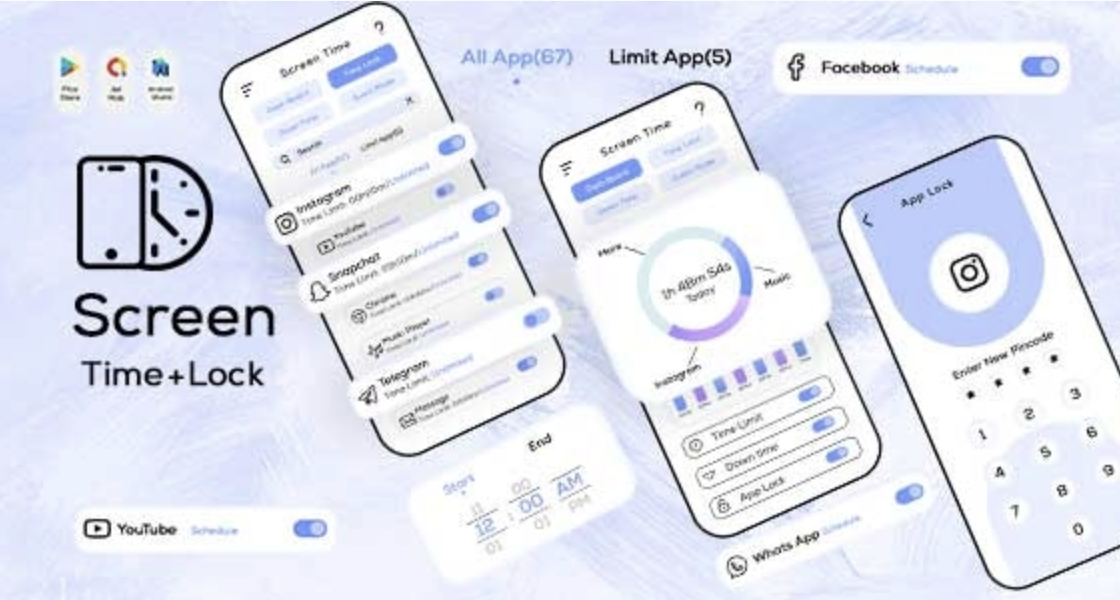 Screen Time - Restrain yoursel - Screen Time Tracker - Parental Control - ScreenTime Control 2 Screen Time - Restrain yoursel - Screen Time Tracker - Parental Control - ScreenTime Control