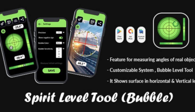 Bubble Level Tool - Level Tool Ruler - Spirit Level - Surface Level - Pocket Bubble Level - Tool App