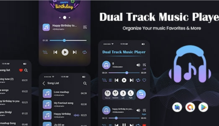 Dual Track Music Player - Dual Audio Player - Duo Music Player - Two Multi Songs Songs Play Together