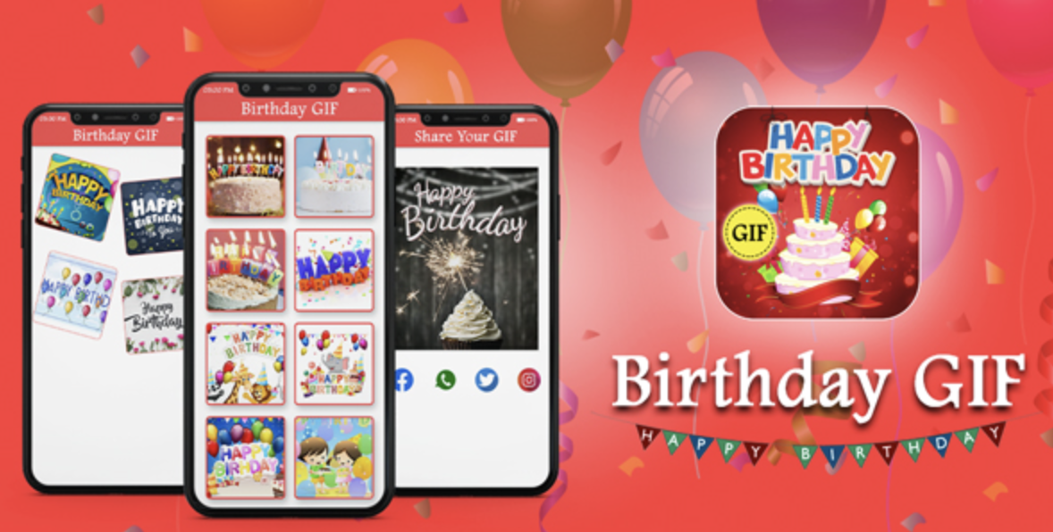 Happy Birthday GIF - Android App + Admob + Facebook Integration