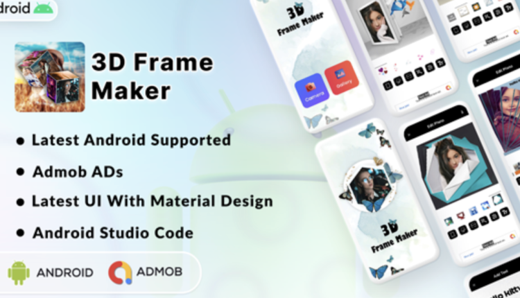 3D Photo Maker - 3D PhotoEditor | Photo Frame Maker | Android App | Admob Ads