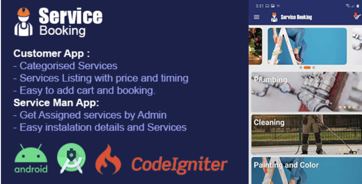 Service Booking Android app - ServPro On demand Services - like UrbanClap Clone