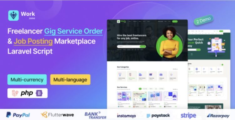 Workzone - Freelancer Marketplace for Gig Service Order & Job Posting Laravel Script