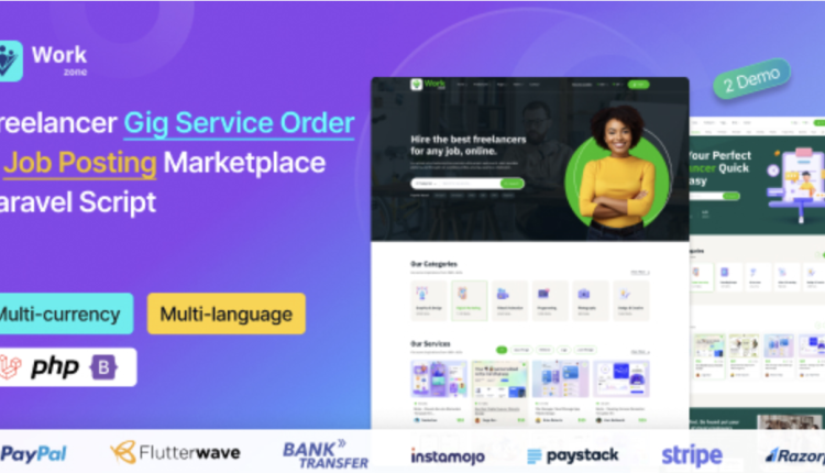 Workzone - Freelancer Marketplace for Gig Service Order & Job Posting Laravel Script