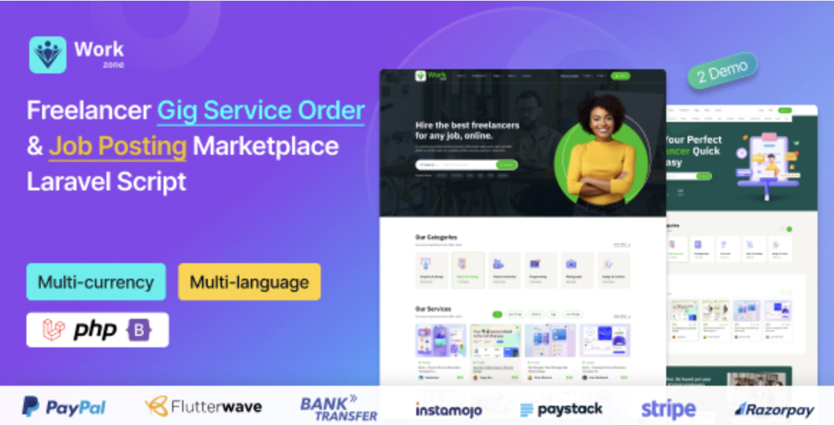 Workzone - Freelancer Marketplace for Gig Service Order & Job Posting Laravel Script 2 Workzone - Freelancer Marketplace for Gig Service Order & Job Posting Laravel Script