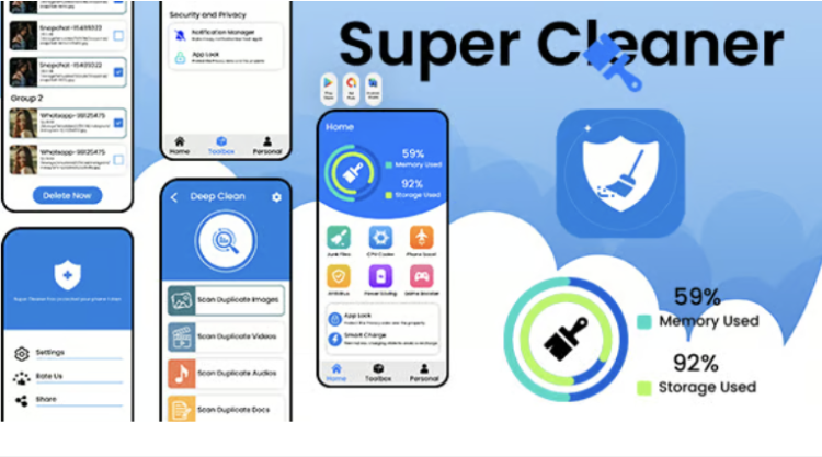 Super Cleaner - Junk Removal - Storage Cleaner - Phone Master - Cleaner Antivirus - Phone Manager