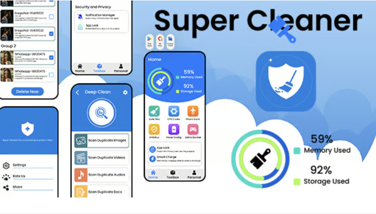 Super Cleaner - Junk Removal - Storage Cleaner - Phone Master - Cleaner Antivirus - Phone Manager