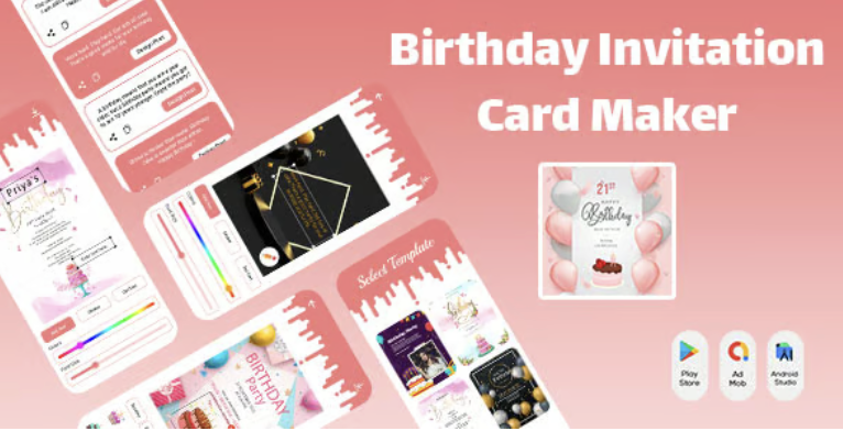 Birthday Invitation Card Maker - Card Creator - Invitation Maker - Birthday Design Maker - Greeting 2 Birthday Invitation Card Maker - Card Creator - Invitation Maker - Birthday Design Maker - Greeting