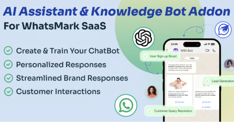 AI Assistant & Knowledge Bot Addon for WhatsMarkSaaS