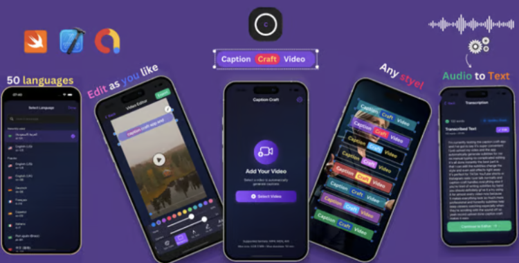 Caption Craft - AI Video Subtitle Generator for iOS