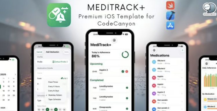 MediTrack+ - The Most Complete Medication Tracking iOS App Template
