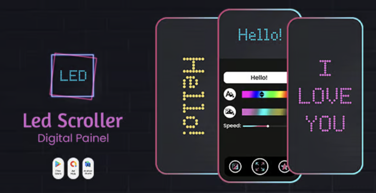 LED Scroller - Digital Painel - LED Banner - LED Text Banner - Banner Marquee - LED Sign Board