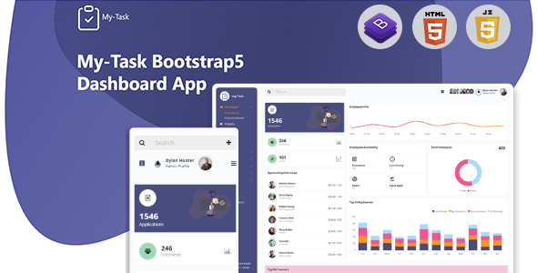 Mytask - Hr/ Project Management Admin Template