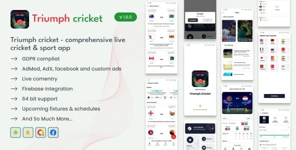 Triumph Cricket – Comprehensive Live Cricket & Sports App