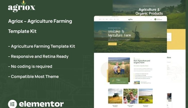 Agriox – Agriculture Farming Template Kit