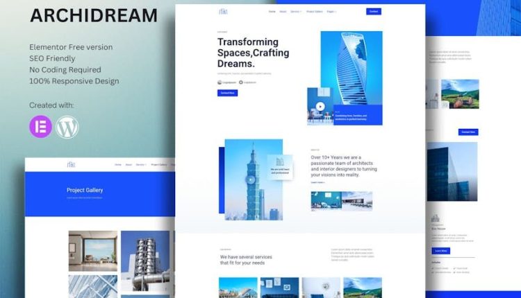 Archidream – Architecture Elementor Template Kit