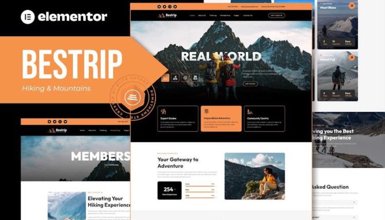 Bestrip – Hiking & Mountain Elementor Template Kit