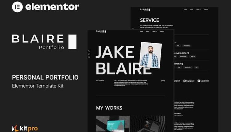 Blaire – Personal Portfolio Elementor Template Kit