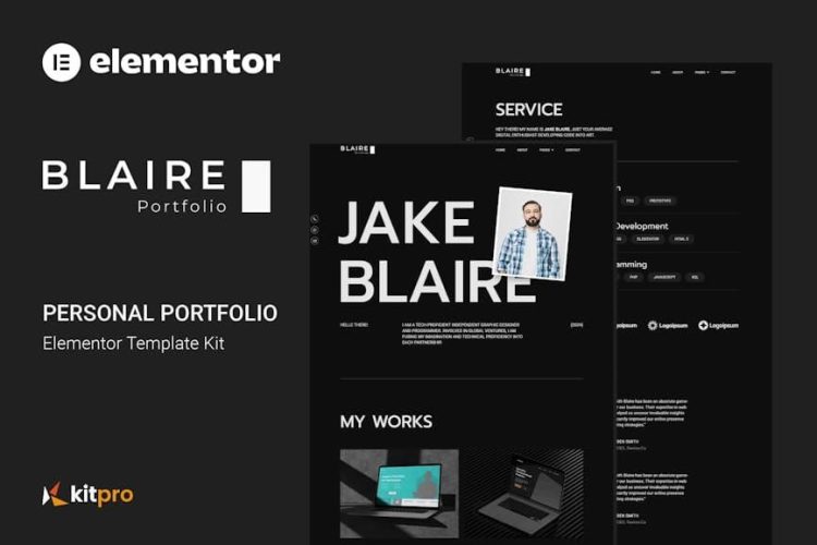 Blaire – Personal Portfolio Elementor Template Kit