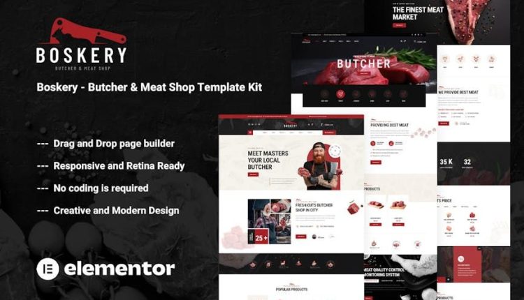 Boskery – Butcher & Meat Shop Template Kit