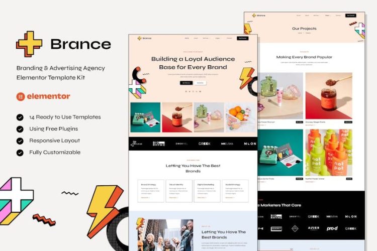 Brance – Branding & Advertising Agency Elementor Template Kit