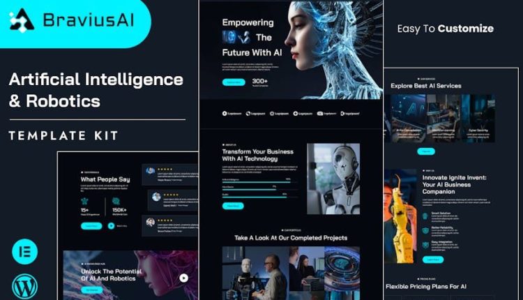 BraviusAI – AI & Robotics Elementor Template Kit