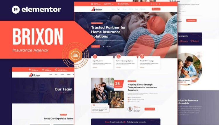 Brixon – Insurance Agency Elementor Template Kit