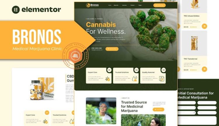 Bronos – Medical Marijuana Elementor Template Kit