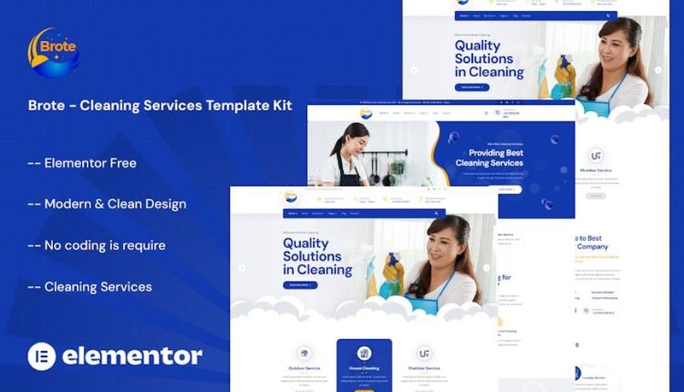 Brote – Cleaning Services Elementor Template Kit