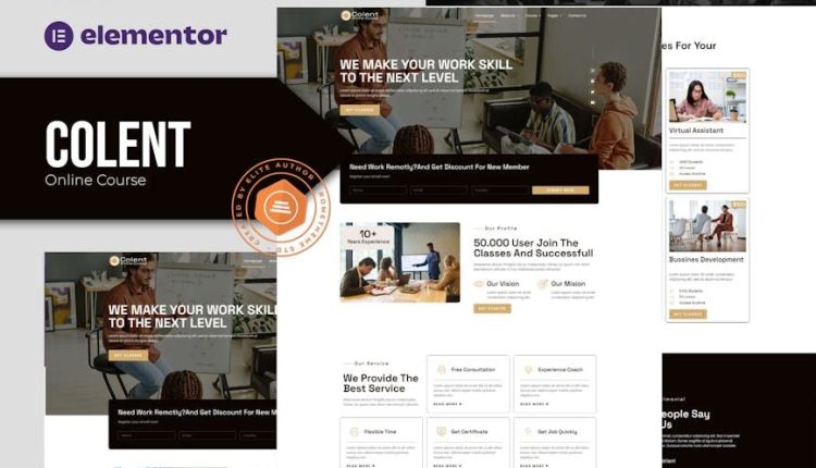 Colent – Online Course Elementor Template Kit