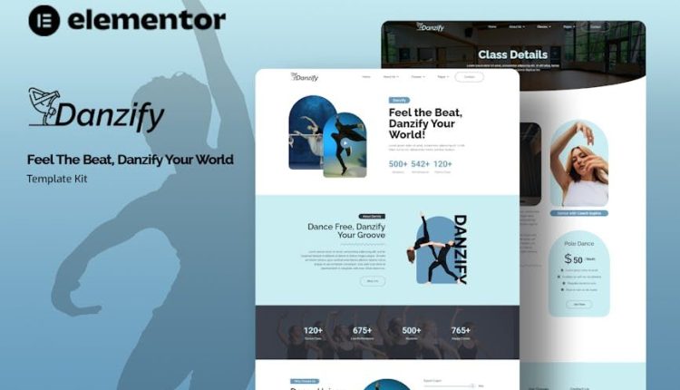 Danzify – Dance Course Elementor Template Kit