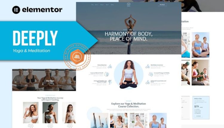 Deeply – Yoga & Meditation Elementor Template Kit